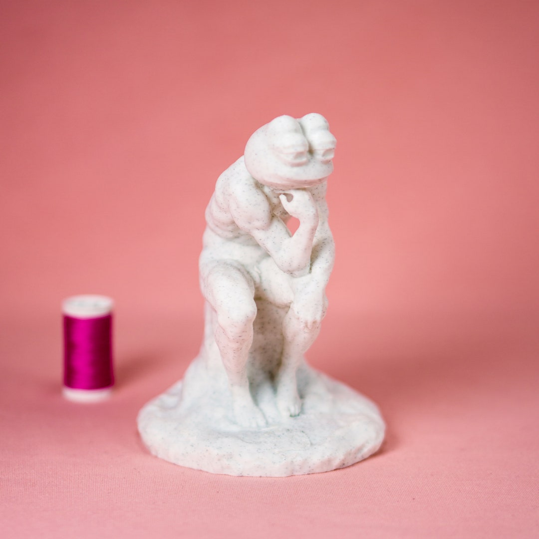 The Feeler Pepe Statue Pepe the Thinker 3D Print 3D Printed Tiktok