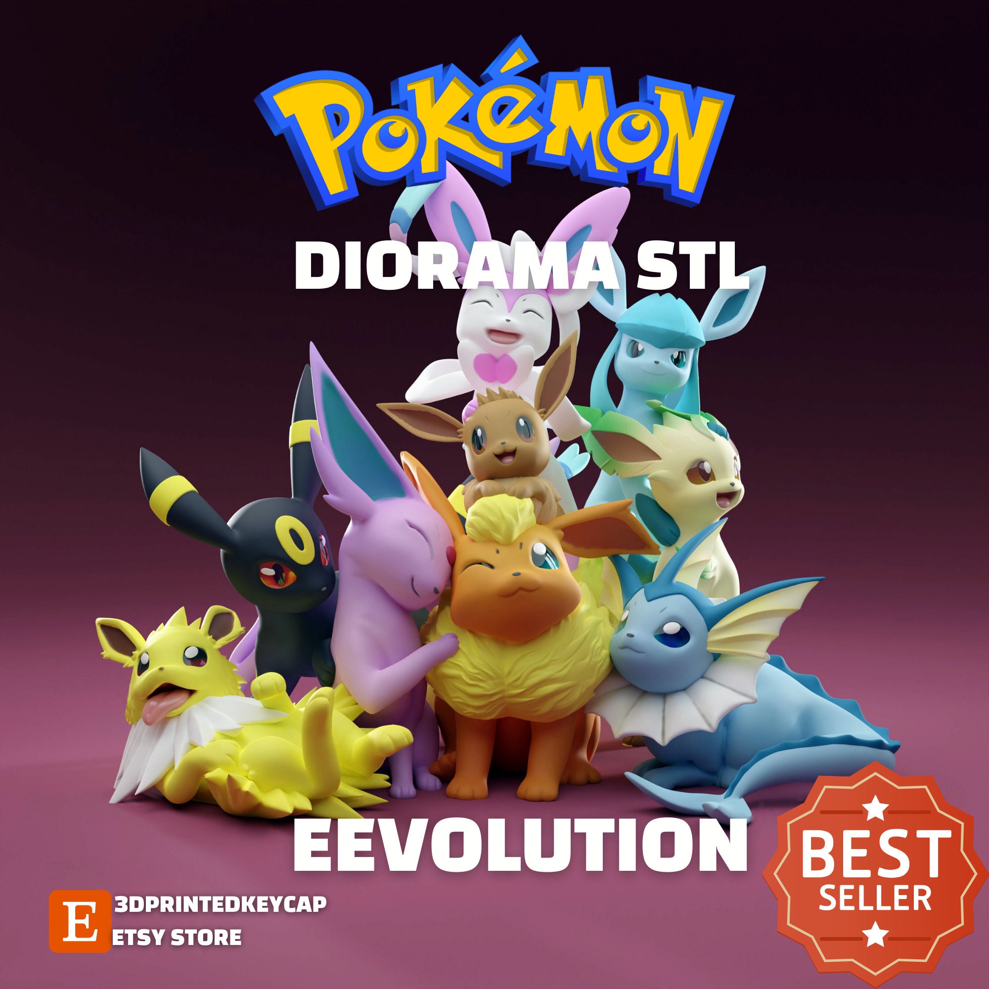 3D file Pokemon eevee evolution pack 🐉・3D printable design to