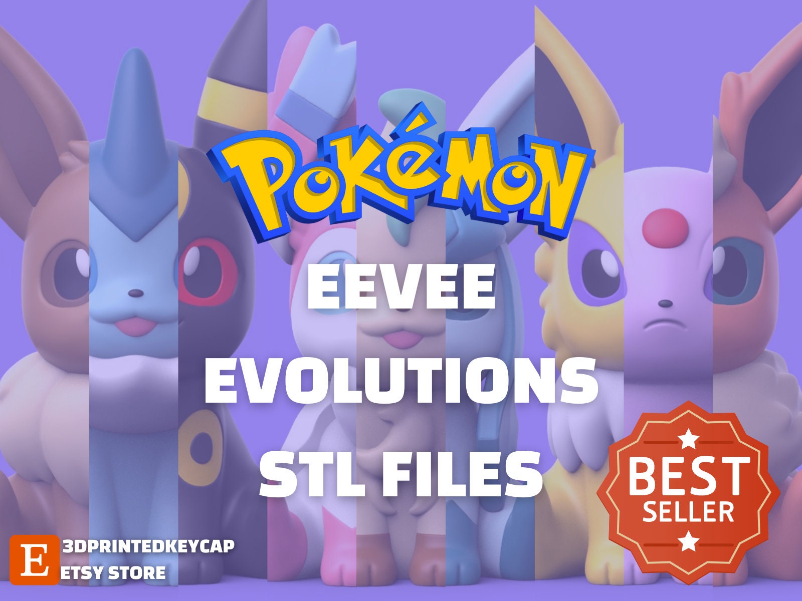 3D file Pokemon eevee evolution pack 🐉・3D printable design to