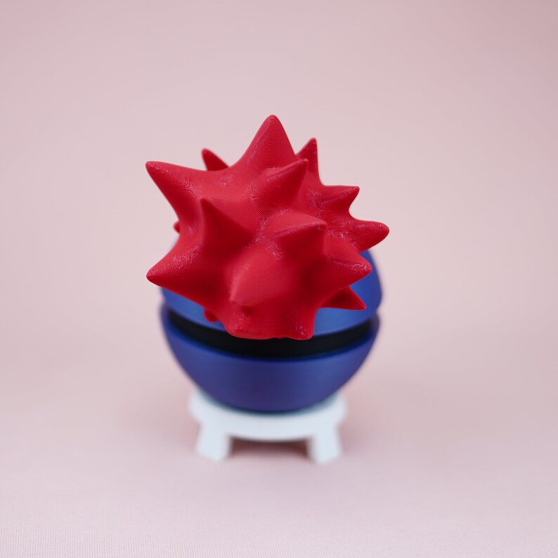 Pokebola Cyndaquill impresa en 3D / Pokebola temática de Pokémon impresa en 3D / Pokémon impreso en 3D / Impresión 3D de Pokémon / imagen 5