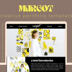 Creative website template, Showit Website Template, Colorful and Creative Website Template, Dark Website Template, Simple Showit Website