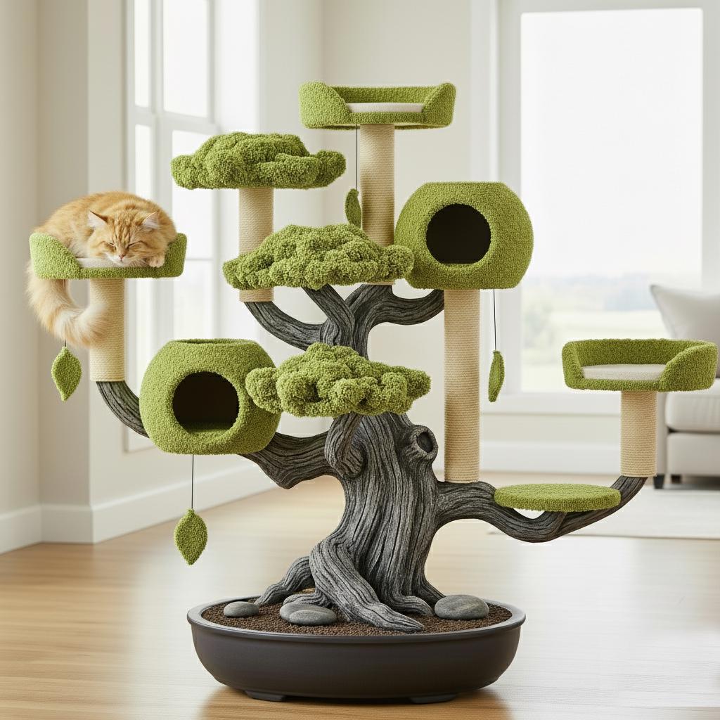 Bonsai Cat Tree | Handmade | Luxury Cat Condo & Scratching Post - Etsy