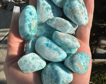 Larimar tumbles/ medium grade  50 grams per order !