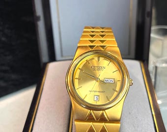 稼働　ヴィンテージ　CITIZEN　腕時計　オーバル　ゴールド シチズン レディース オーバル ゴールドトーン 腕時計 日付表示付き