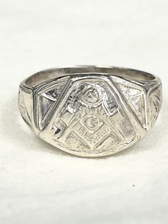 14KT Gold Plated Masonic Freemason Ring - Men's Sizes 8 To 13 - Jewelry-mania