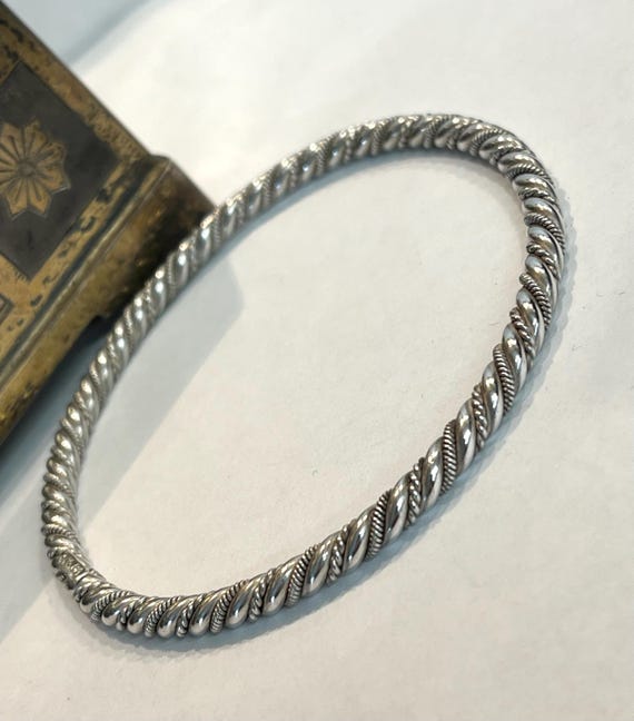 アクセサリー Vintage Silver Twist Bar Bangle 925 Vintage Sterling Silver Twist Rope Bangle Bracelet - Etsy Canada