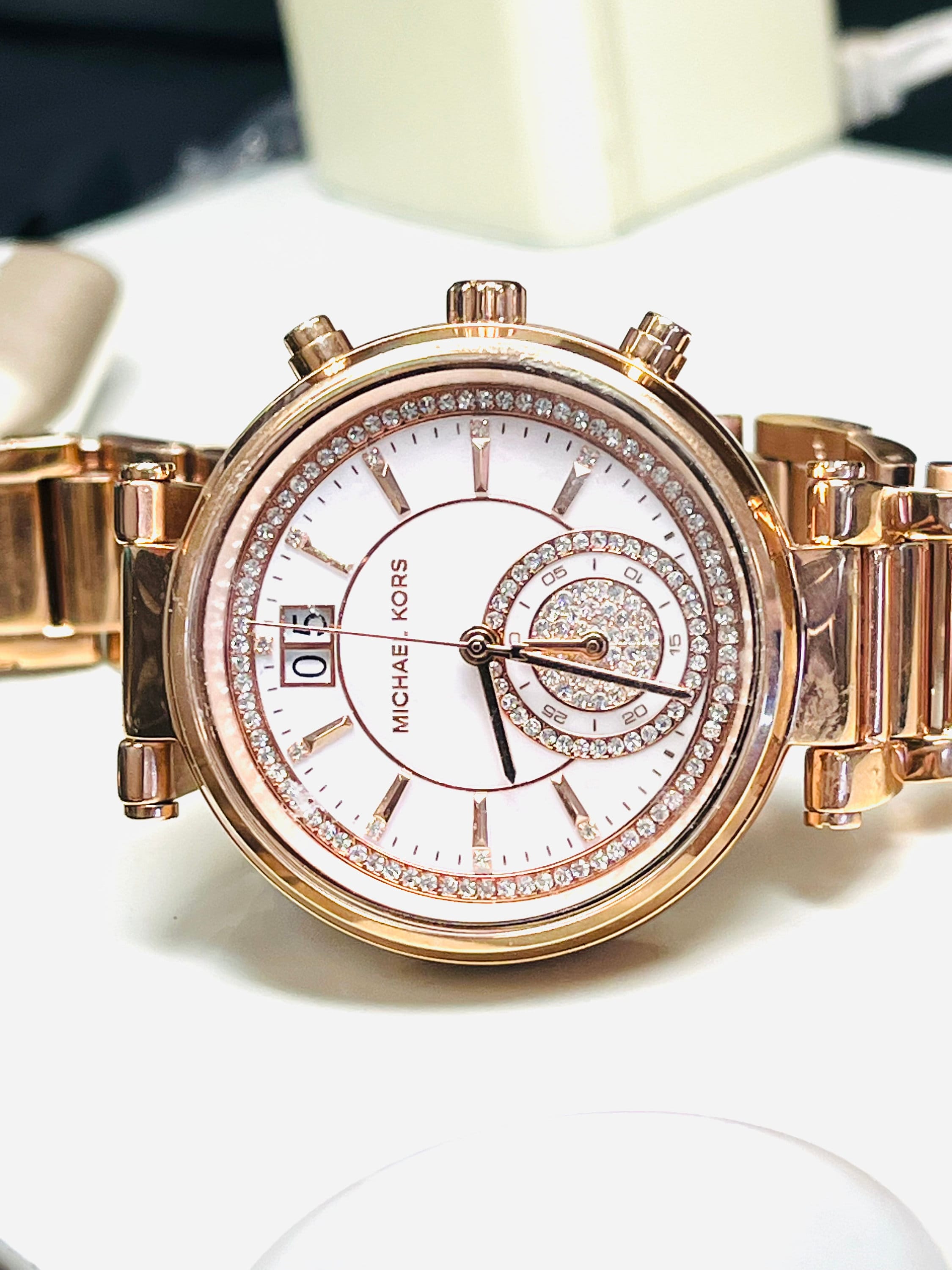Mk6282 Sawyer Womens Rose Gold Chronograph Watch - Etsy