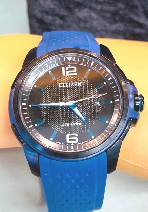 Citizen Men's Eco-drive Blue & Black Weekender Watch - Etsy