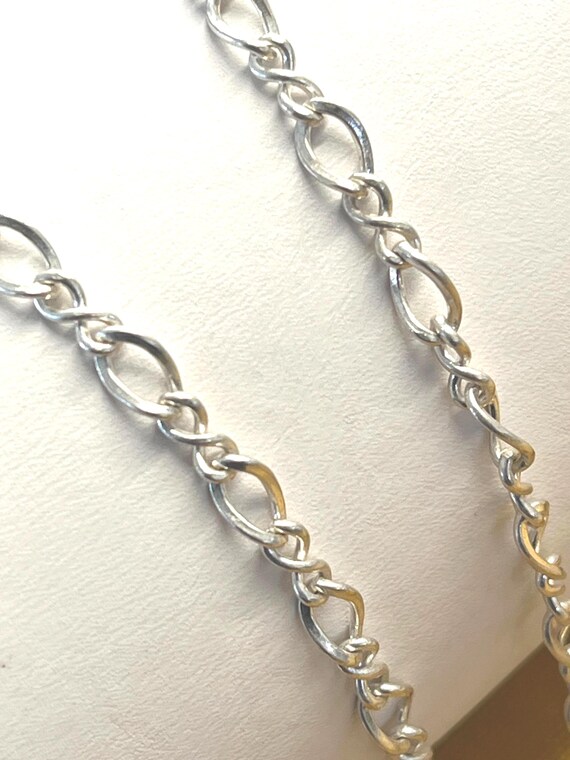 Vintage Solid 925 Sterling Silver Infinity Oval L… - image 3