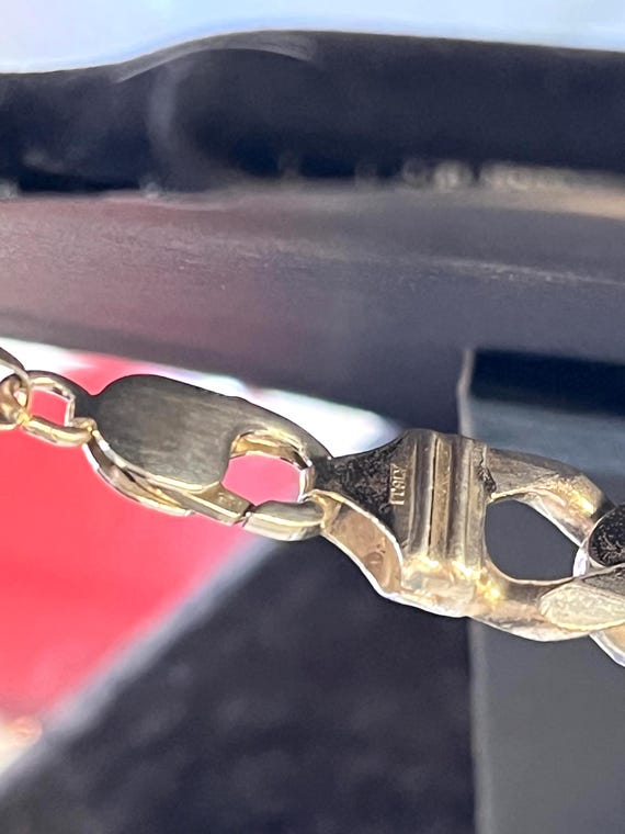 Solid 26' Large 925 Silver Cuban Link Necklace - image 10