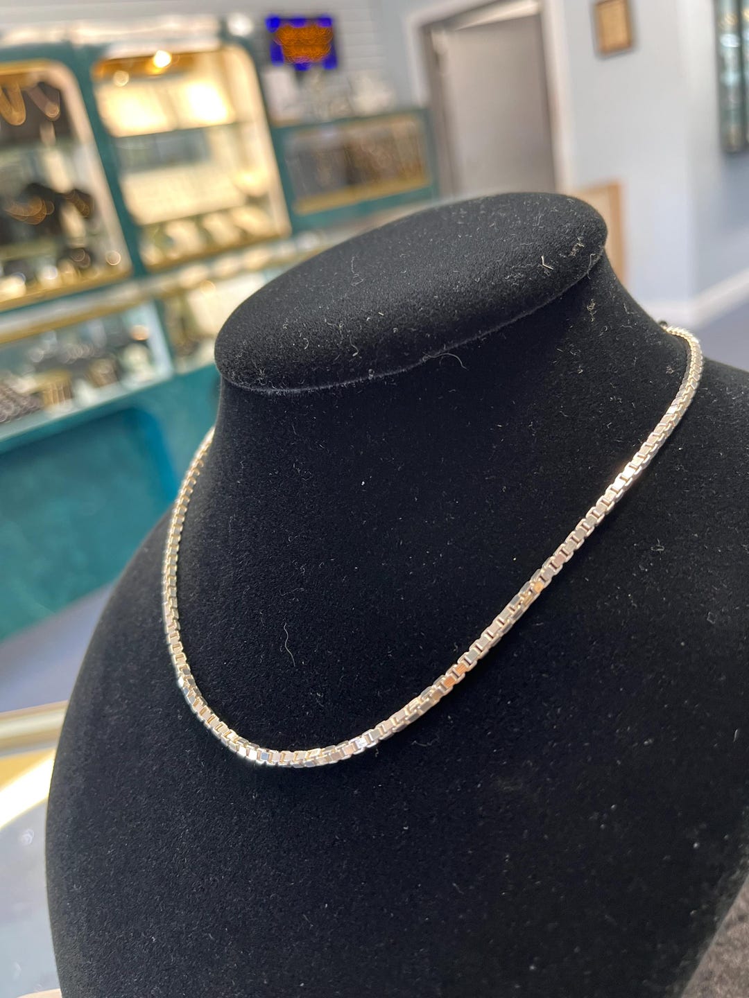 Classic Sterling Silver Box Chain Necklace (925846) - Etsy