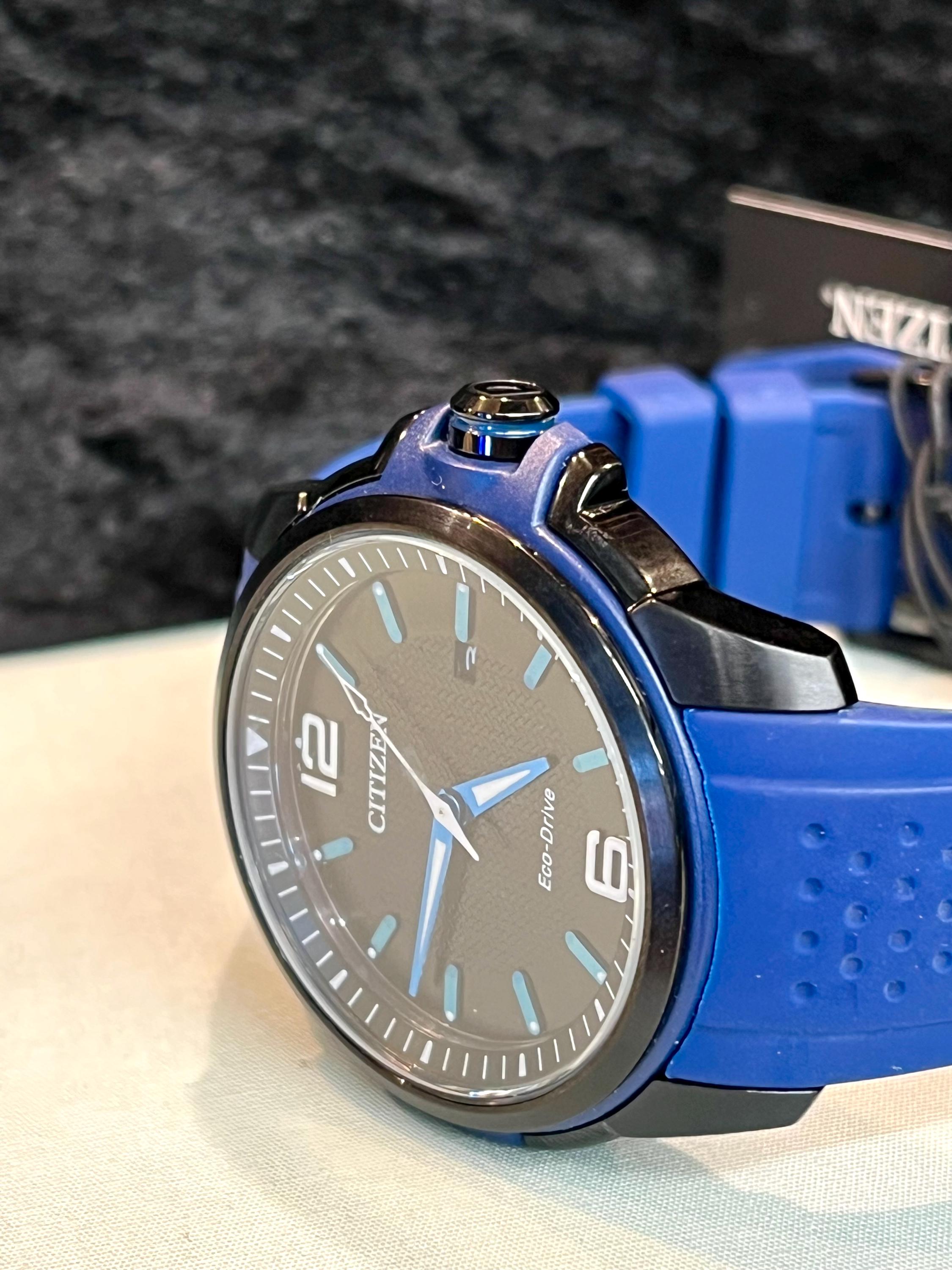 【エバグリ】CITIZEN Eco-Drive 腕時計 ダークブルー Citizen Men's Eco-drive Blue & Black Weekender Watch - Etsy