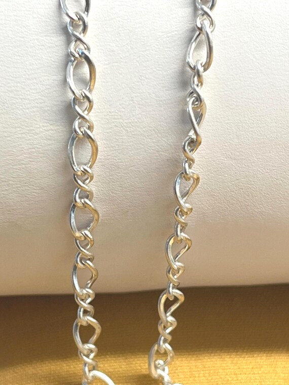 Vintage Solid 925 Sterling Silver Infinity Oval L… - image 2
