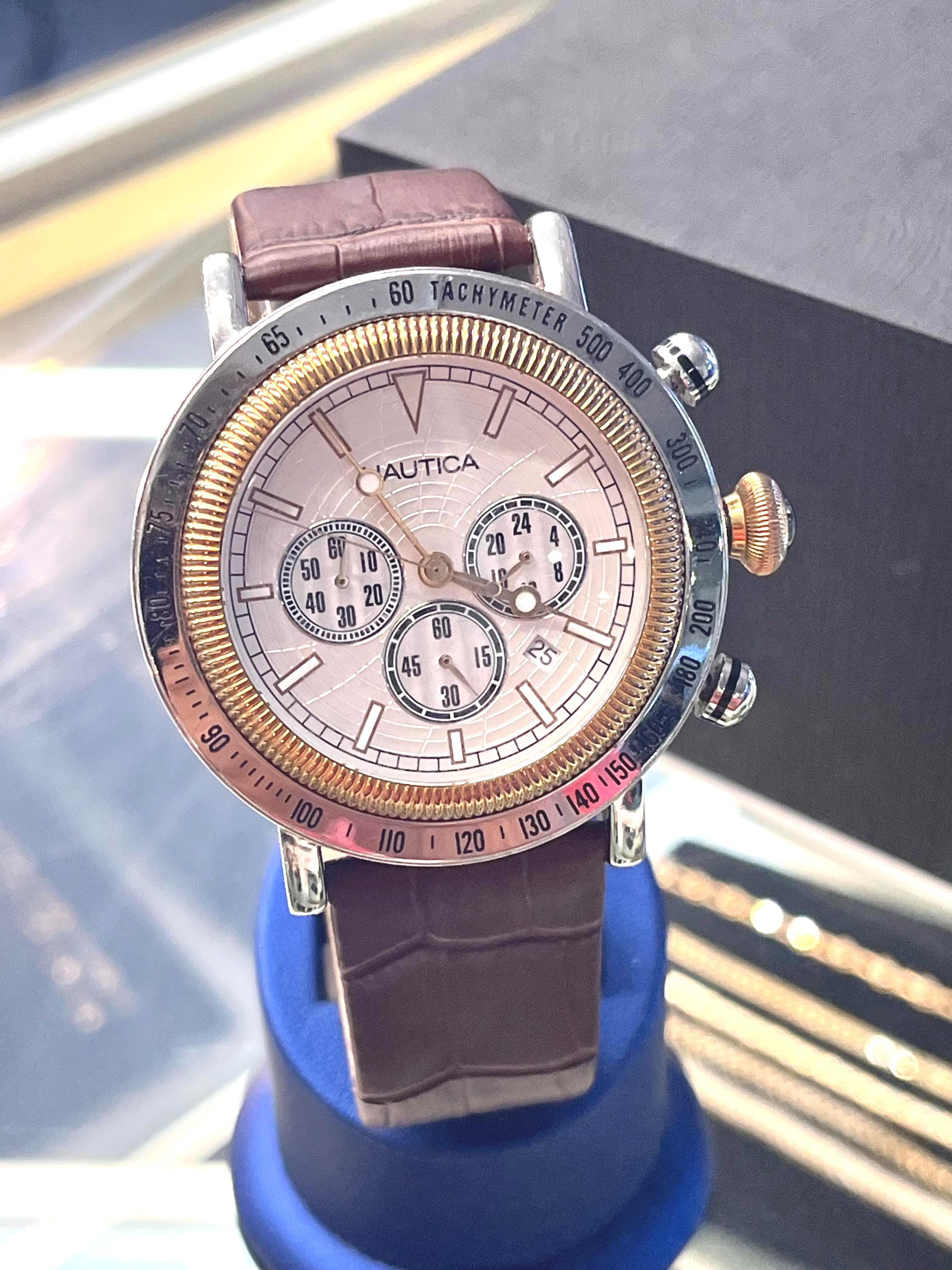 Men's Nautica Two Tone N15006G Spettacolare Chronograph Watch - Etsy