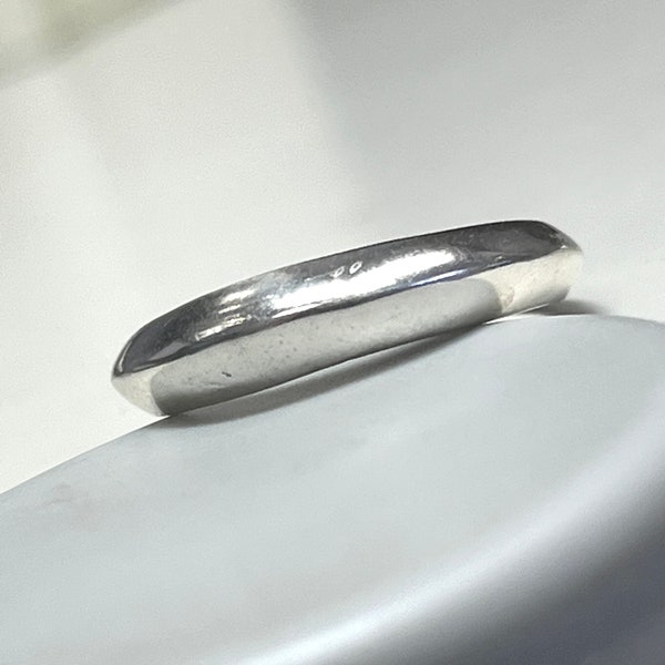 3mm Sterling Silver Knife Edge Wedding Band(2)