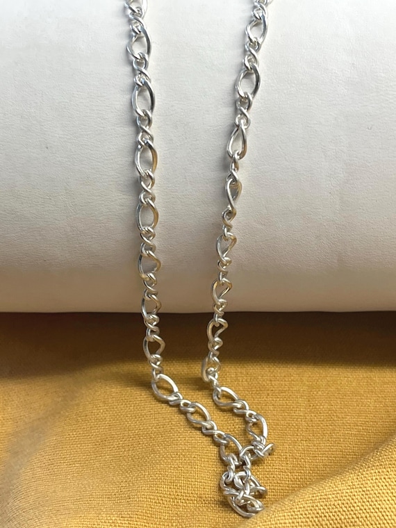 Vintage Solid 925 Sterling Silver Infinity Oval L… - image 1