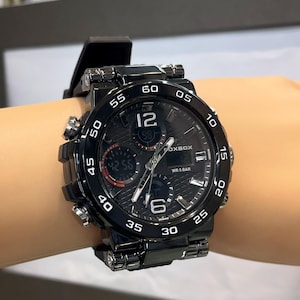 FOXBOX Men&#39;s Digital Watch Big Dial Chronograph Wristwatch Sport Watch