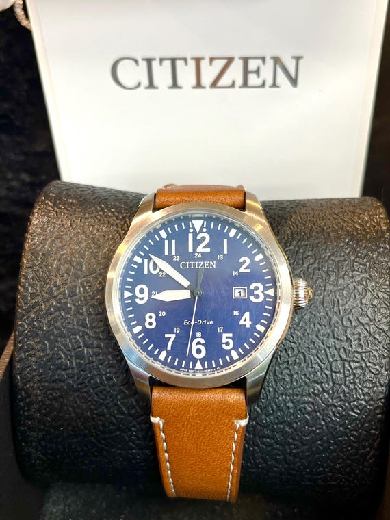 Citizens Mens Chandler Eco Drive Blue Dial Watch BM6838-17L