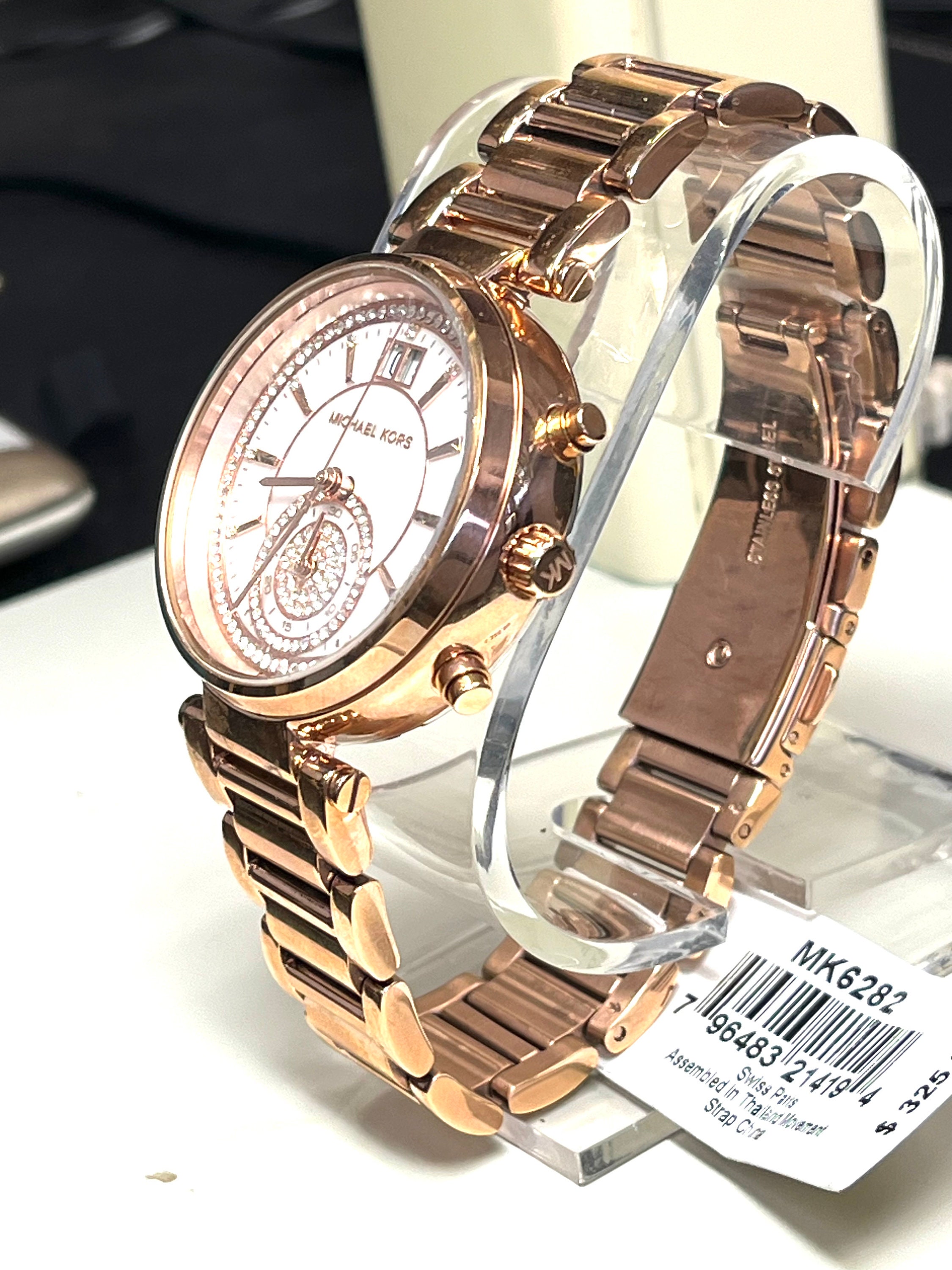 Mk6282 Sawyer Womens Rose Gold Chronograph Watch - Etsy