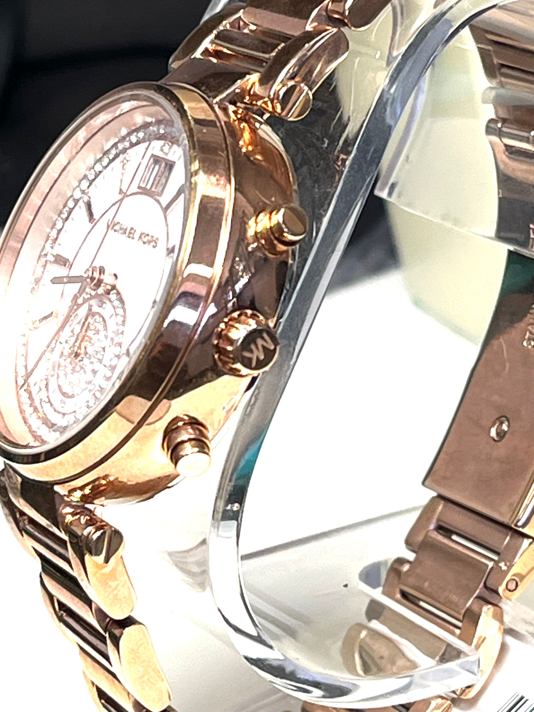Mk6282 Sawyer Womens Rose Gold Chronograph Watch - Etsy display picture 1