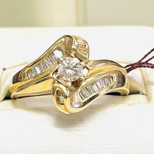 0.45 cwt 14k Yellow Gold Solitaire Diamond Engagement Ring(14100)