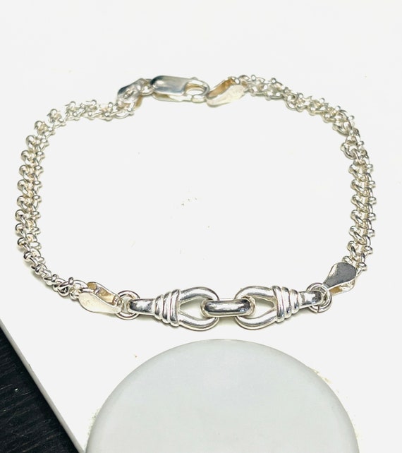 Sterling Silver Fancy Celtic Link Bracelet - image 1