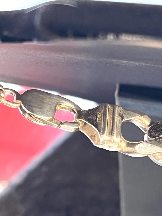 Solid 26' Large 925 Silver Cuban Link Necklace - image 8