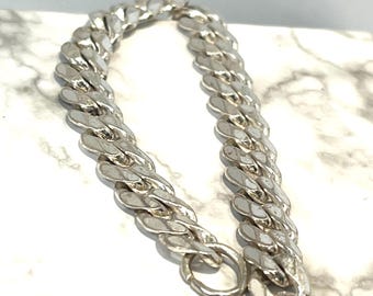 21 Gram 8&quot; Vintage Reversable Textured 925 Diamond Cut 6mm Cuban Link Bracelet(SB012)