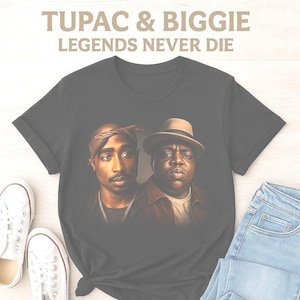 Tupac & Biggie T-Shirt | 90s Hip Hop Legends Tee | Vintage Rap Icons Shirt | Streetwear