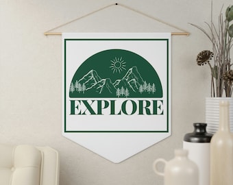 Explore Pennant | Pennant Flag | Wall Art Banner | Kids Room Decor |Nursery | Play Room | Wall Decor | Boys Room Decor |