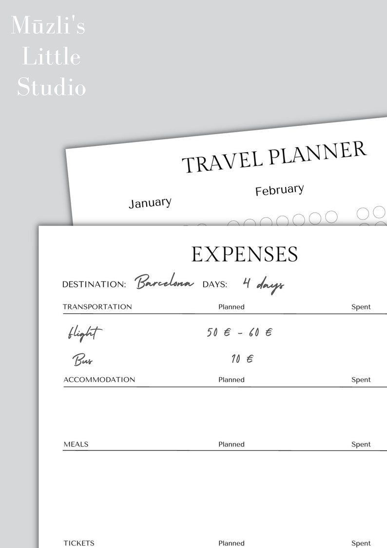 Printable Travel Planner Template Holiday Planning Weekly Etsy