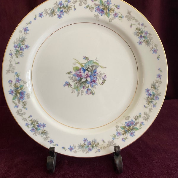 Violette by Noritake Dinner Plate Discontinued Pattern Circa 1948 - 1958