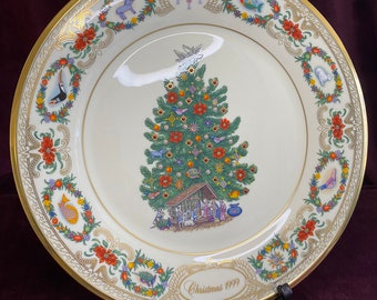 Lenox Holiday Annual Plate 2000 Christmas Trees Around the World