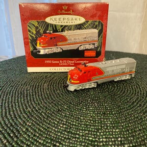 Hallmark Keepsake 1997 Santa Fe F3 Diesel Locomotive Ornament with Original Box