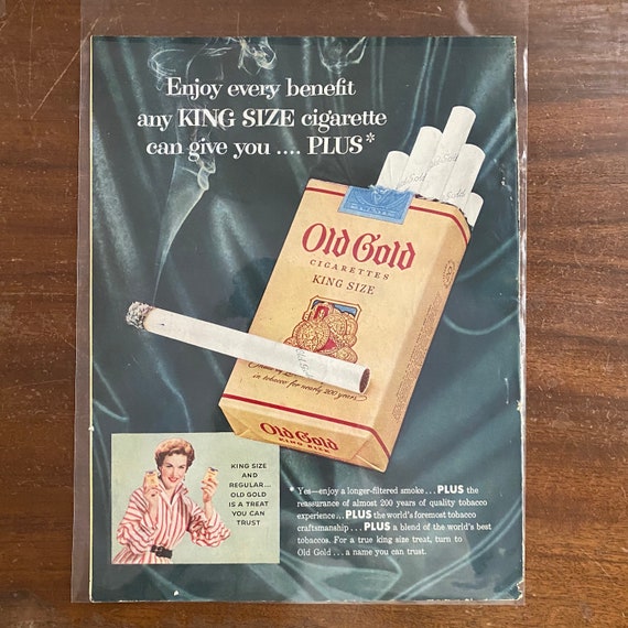 classic gold cigarette Original Old Gold Cigarettes Magazine Advertisement