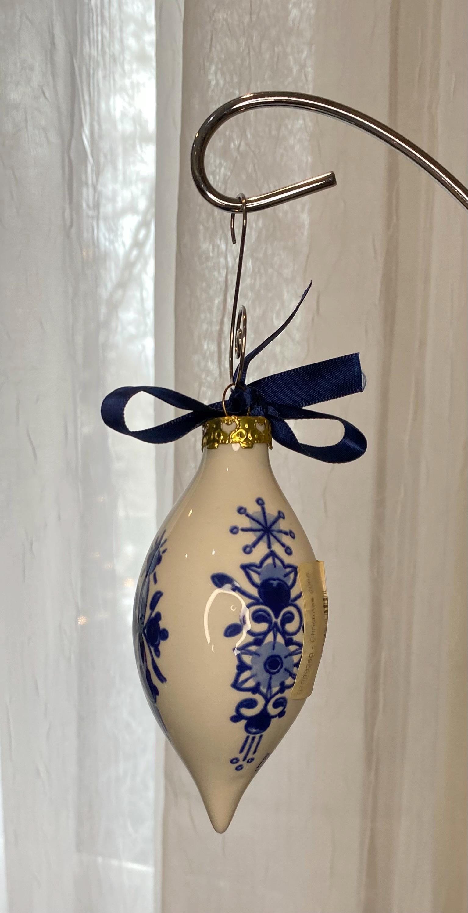 ロイヤルデルフト クリスマス 釉薬磁器 青と白のオーナメント オランダ