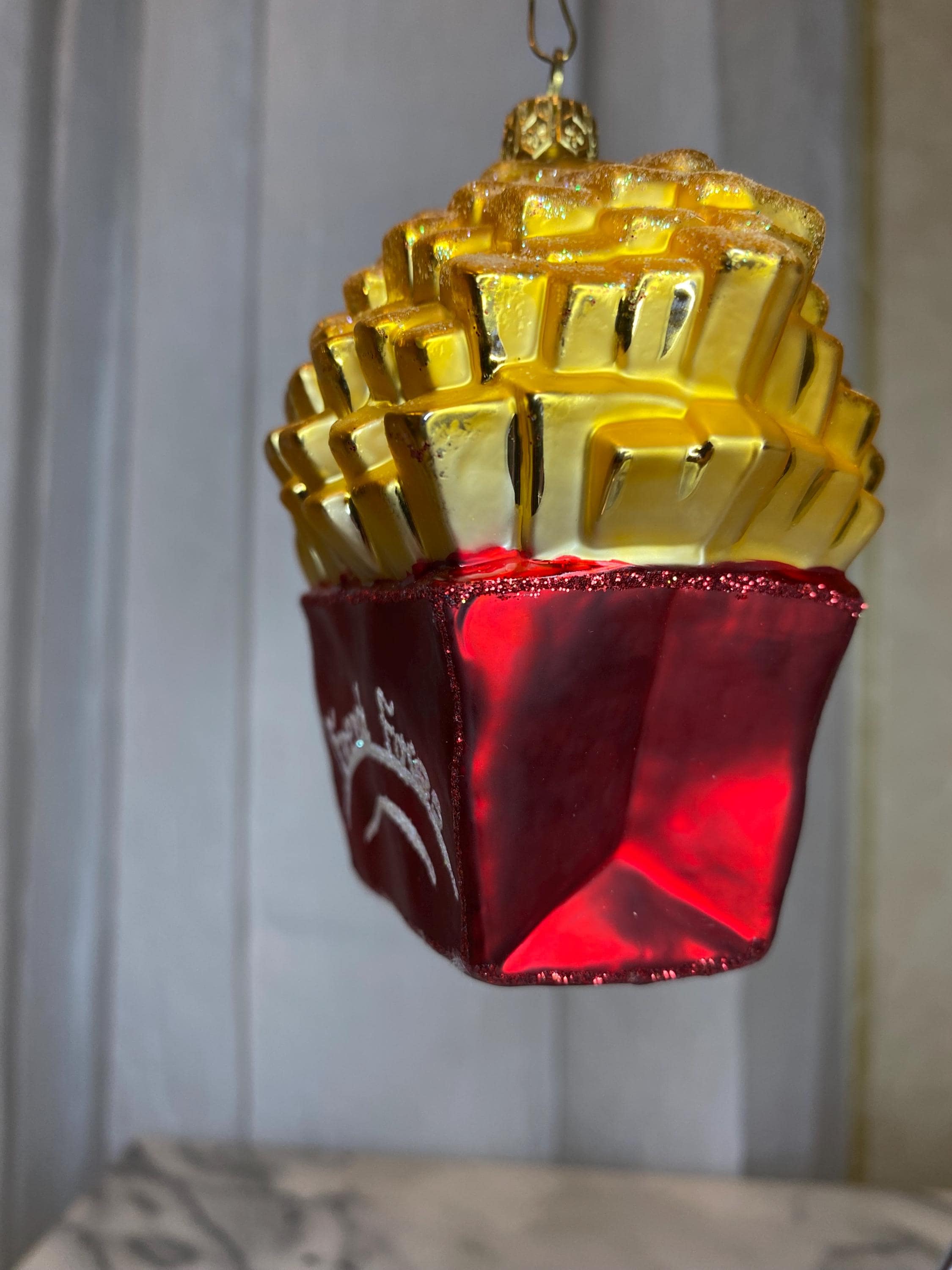 ヴィンテージ 吹きガラス フライドポテト クリスマスオーナメント Kurt