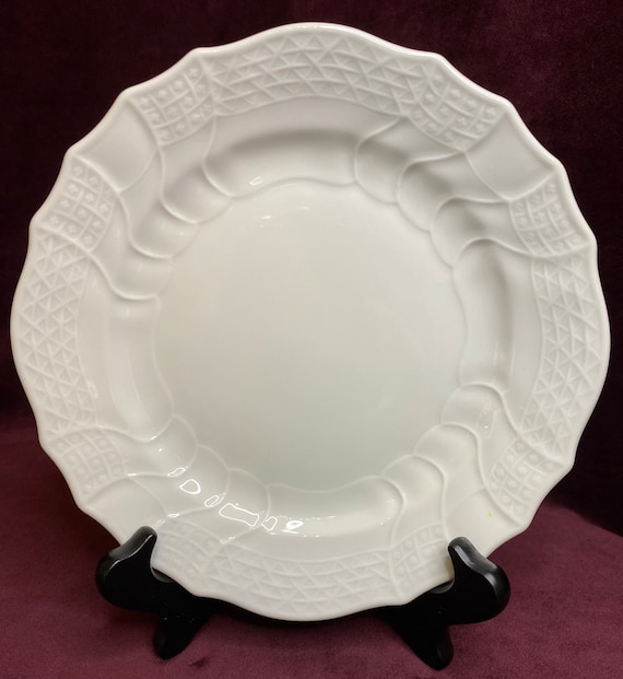 Dresden All White by Hutschenreuther Selb Salad Plate Bavaria Germany