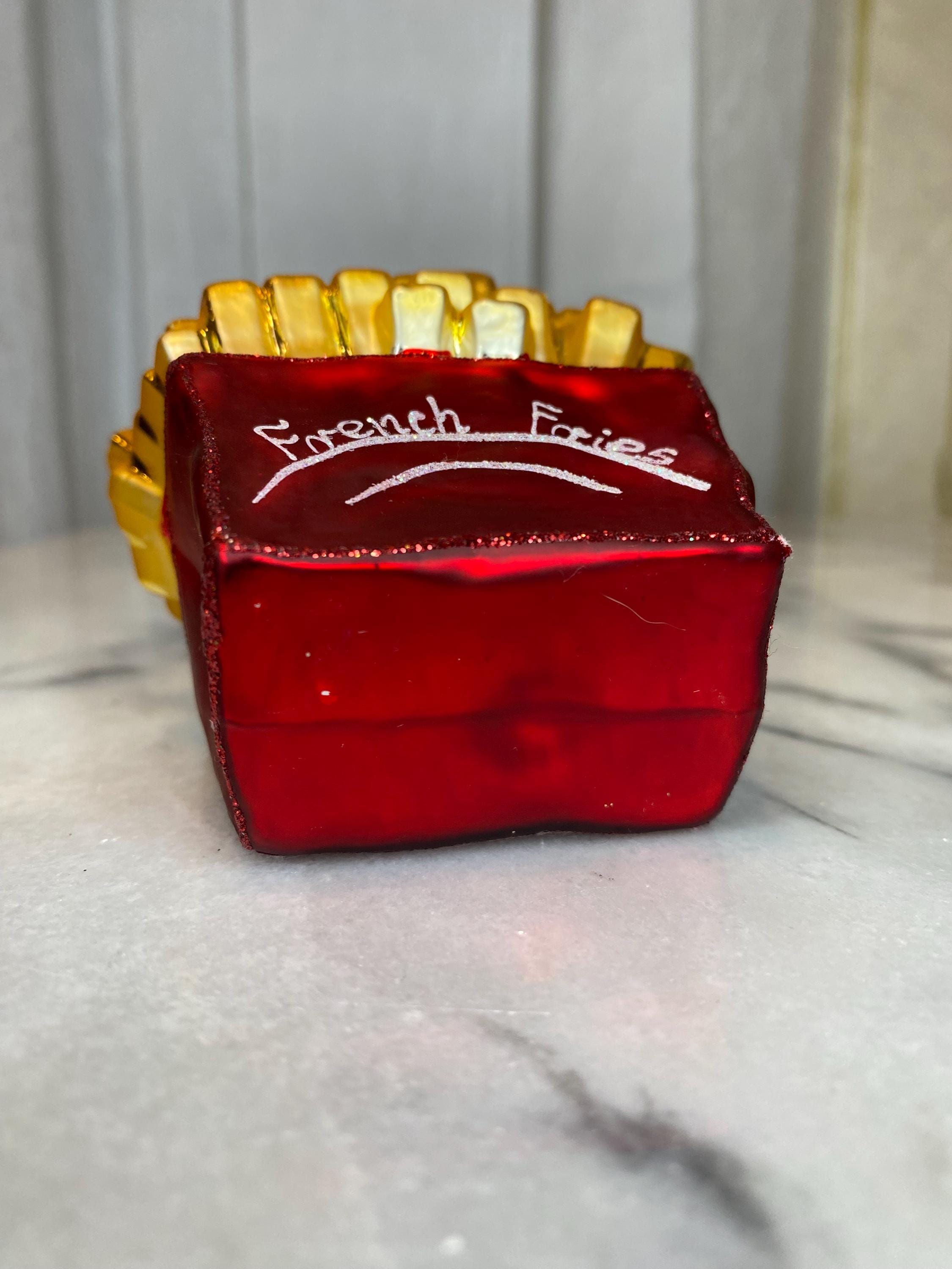 NOBLE GEMS ガラス製オーナメント【ハンバーガー　ポテト　ドリンク】 ヴィンテージ 吹きガラス フライドポテト クリスマスオーナメント Kurt