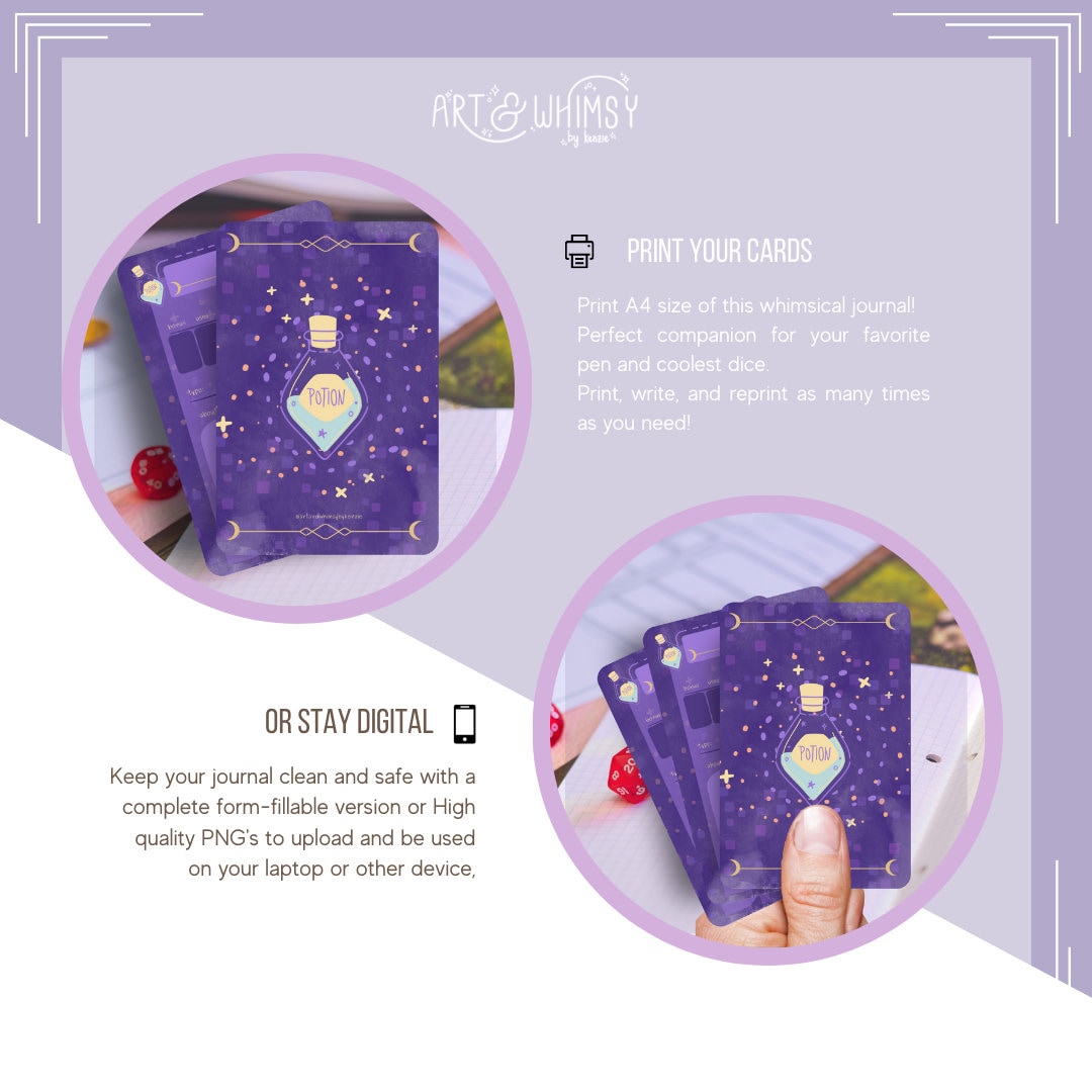 Dnd 5e Printable Fillable Custom Item Cards/digital TTRPG Cards/rpg ...