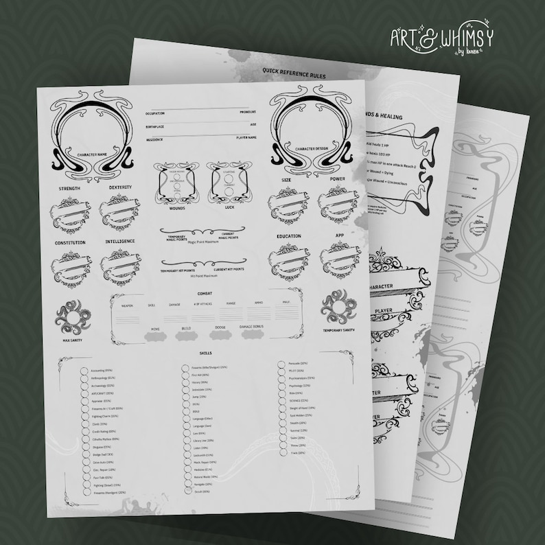 Call of Cthulhu Investigator's &amp; Keeper's Journal/coc Journal/ttrpg ...