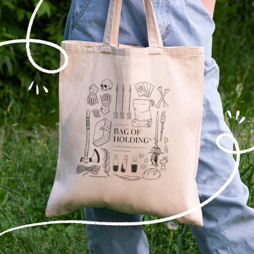 Bag of Holding Tote Bag/inspired by the Dnd Bag of Holding/ D&D Gifts