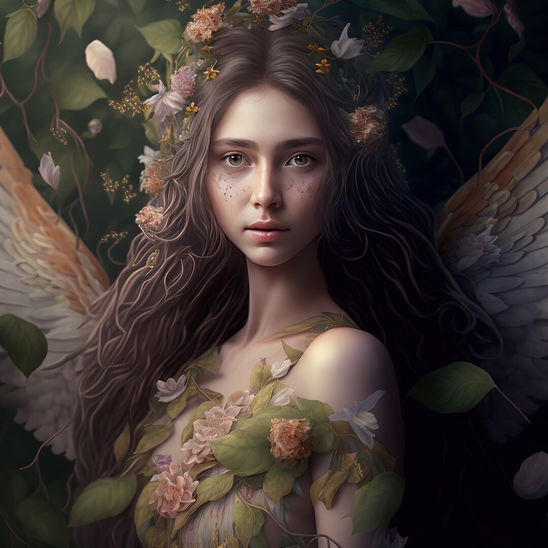 Fairy With Delicate Wings AI Generated Illustration - Etsy