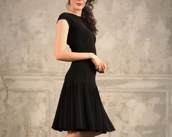 Vestido latino Rosario SM8009 -037, vestido de salsa, vestido de baile con falda de sol.