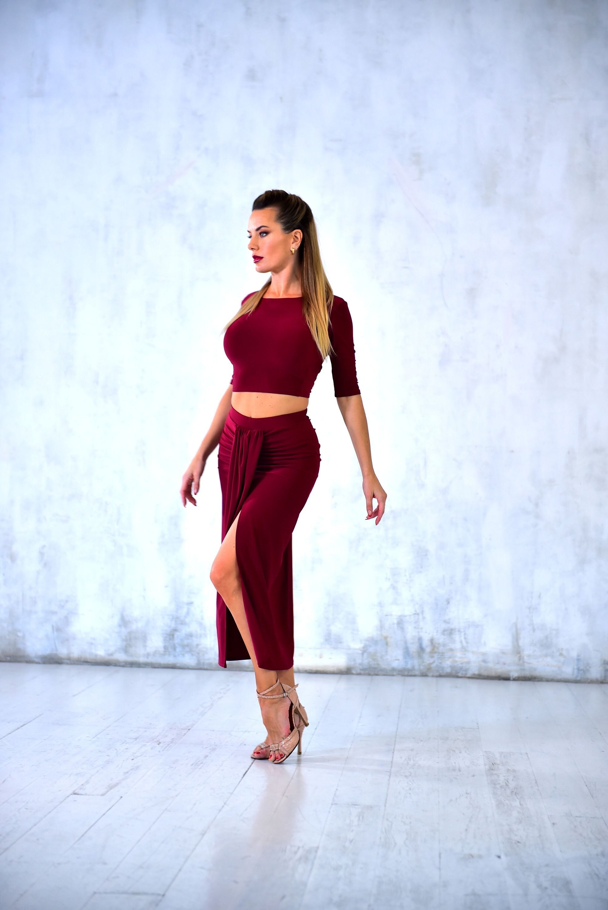 アルゼンチンタンゴ　リバーシブル　スカート　新品 Tango Dress Showcase Ballroom Latin Argentine Tango Fantasia