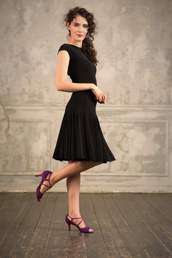 blue dress for baby girl Salsa Dress Paloma SM8001 Jet black (037) – danceeverywear main image 1