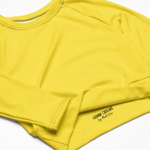Yellow Recycled long-sleeve crop top