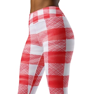 Harlequin Red Yoga Leggings