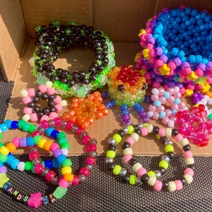 12 Pack of Kandi Festival Bracelet Rave Kandi Bundle Rave Accessory Custom  Kandi Bracelet Personalized Kandi for Rave Outfit Plur Bracelets 