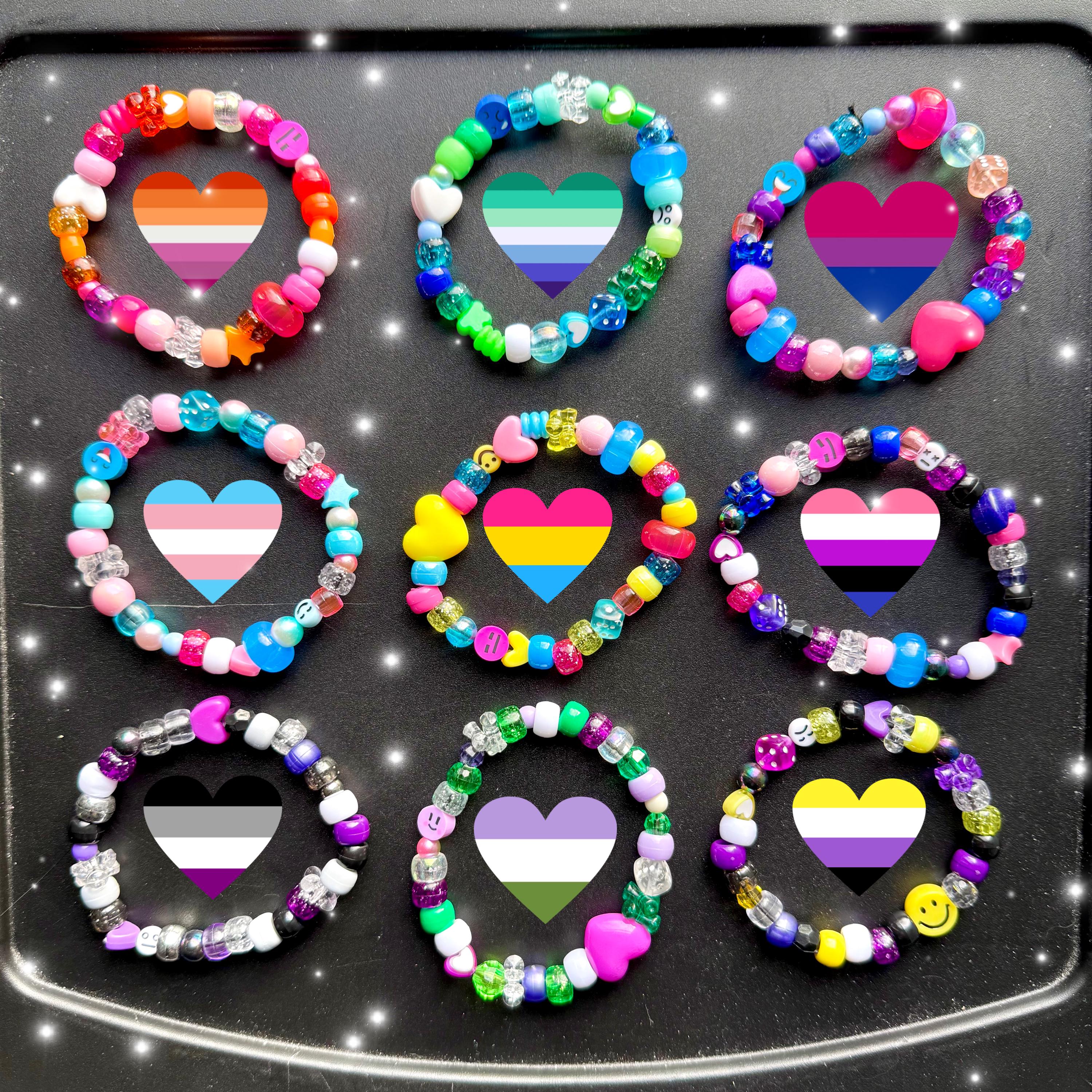 Aesthetic Pride Kandi Singles | LGBTQ+ Pride | Decora Kei